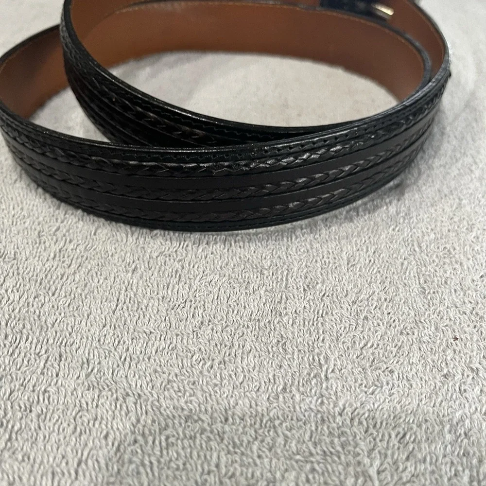 Vtg Cole Haan Men's Black Hand sewn Braided Leather Maine USA 40 Luxury